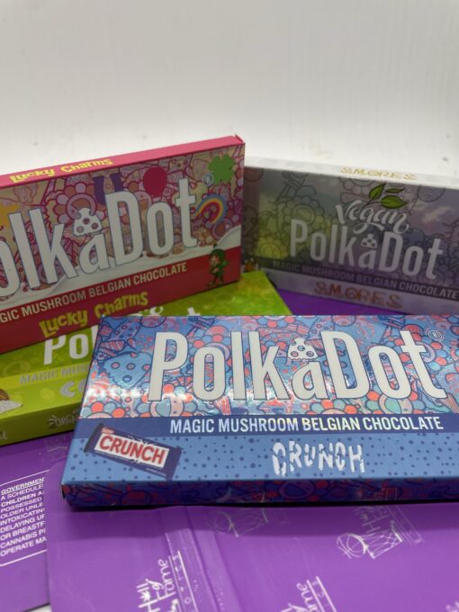 Polka Dot Magic Mushroom Chocolate Bars